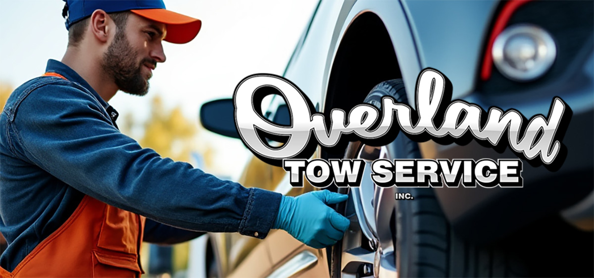 Tow truck driver offering roadside assistance in Olathe, KS