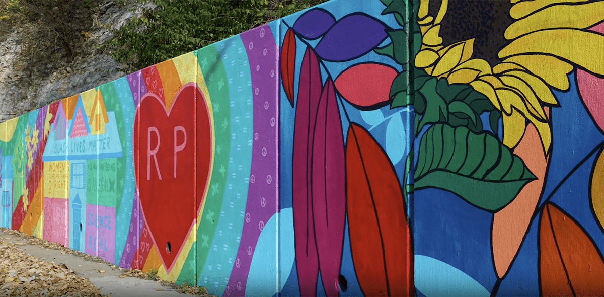 Beautiful painted wall mural in Roeland Park, KS